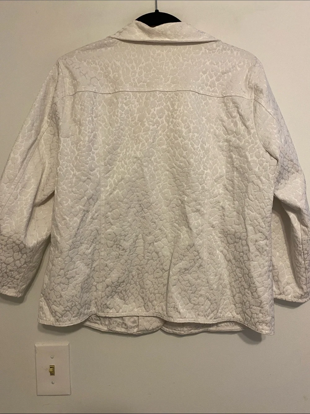 White Quilted Snap-Front Jacket